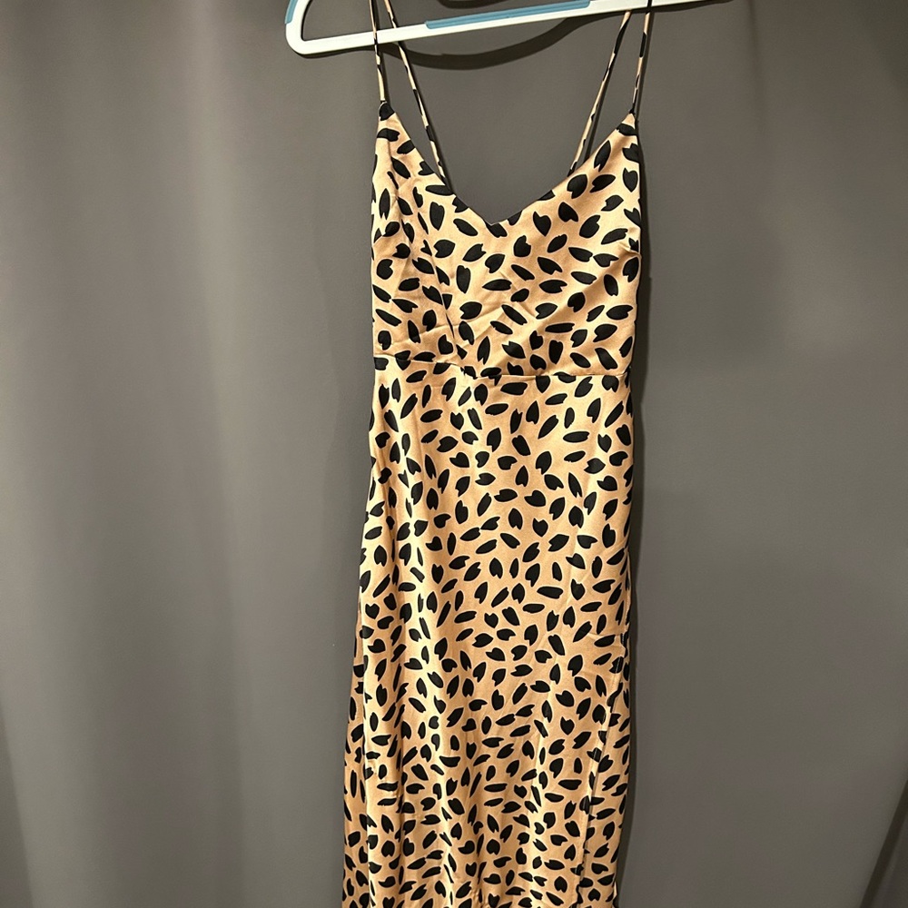 Hello Molly Animal Print Satin Dress